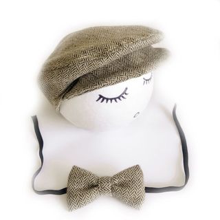 Mũ len cho bé sơ sinh có chóp nhọn dễ thương nơ cài đầu cho bé trai mới sinh Đạo cụ chụp ảnh Trang phục Mũ cotton Mũ Gatsby Mũ nồi