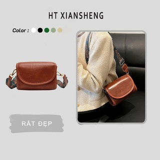 Túi Xách Da PU Màu Trơn Phong Cách retro Cho Nữ