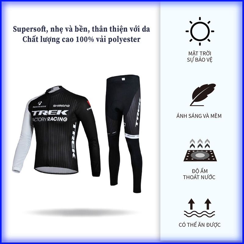 Bộ áo và quần/ Áo tay dài/ Quần dài chuyên dụng cho đạp xe