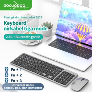 Bàn phím bluetooth không dây GOOJODOQ 102 phím/chuột không dây cho laptop máy tính để bàn chính hãng