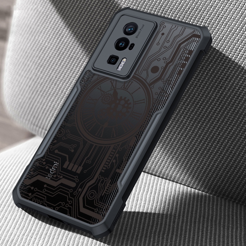 Ôp Điện Thoại Trong Suốt Chống Sốc Hình Đồng Hồ Cho Xiaomi POCO F5 Pro X5 X4 F4 M4 X3 NFC GT 4G 5G M5S C40 C50 C51 C65 Ốp