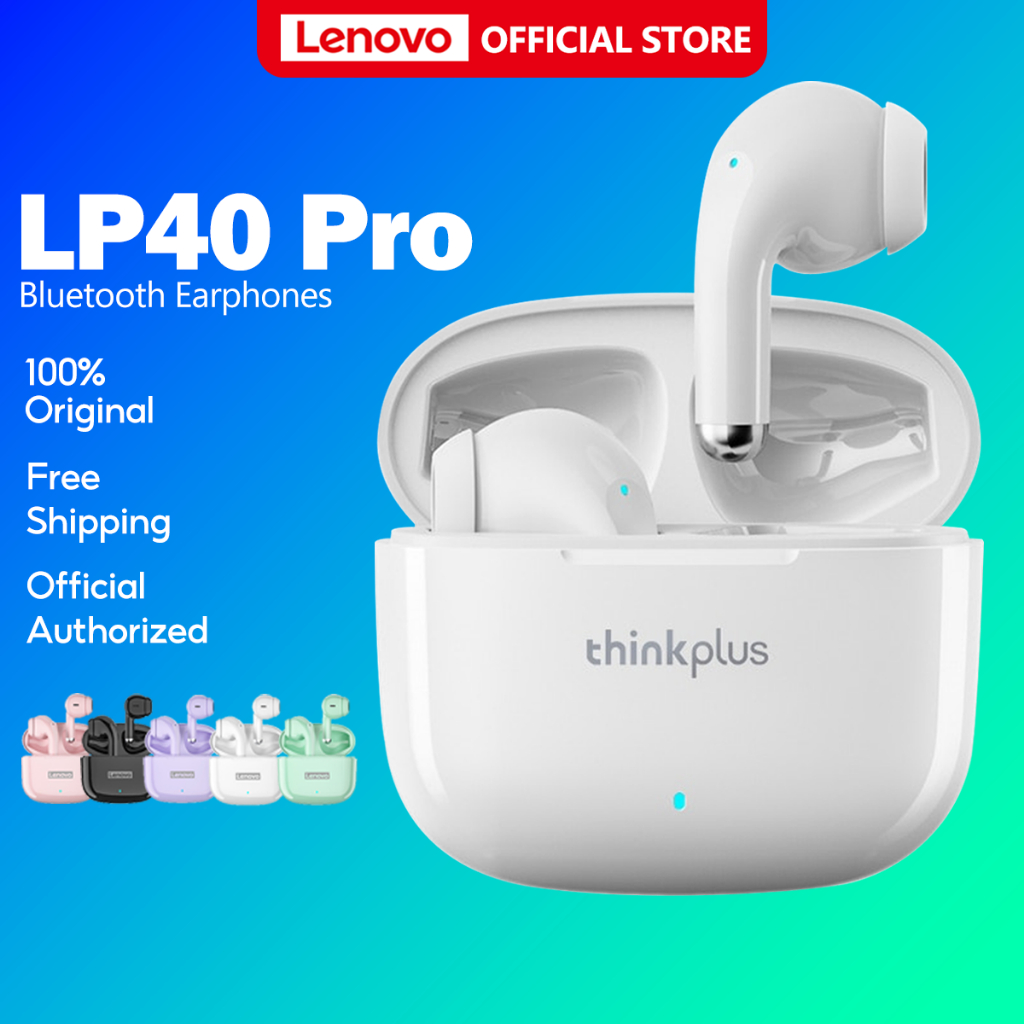 Tai nghe nhét tai không dây Lenovo LP40 Pro LP40 TWS bluetooth 5.0 5.1 HD tích hợp mi cờ rô chống nước IPX5 chống ồn