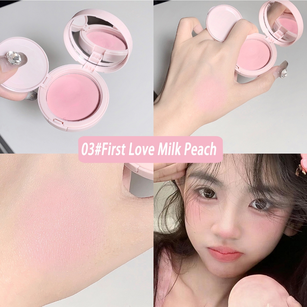 Phấn má hồng Gege bear 8 màu sắc tùy chọn trang điểm tự nhiên thời trang 4.5g