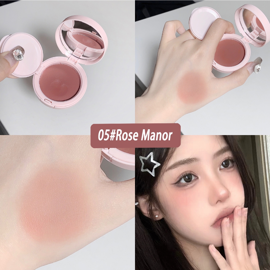 Phấn má hồng Gege bear 8 màu sắc tùy chọn trang điểm tự nhiên thời trang 4.5g