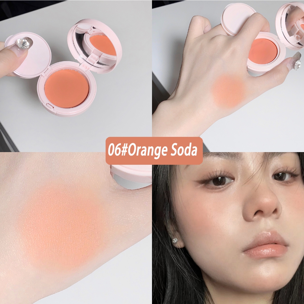 Phấn má hồng Gege bear 8 màu sắc tùy chọn trang điểm tự nhiên thời trang 4.5g