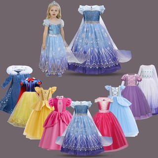 Đầm hóa trang công chúa Elsa NNJXD đính sequin lấp lánh cho bé gái