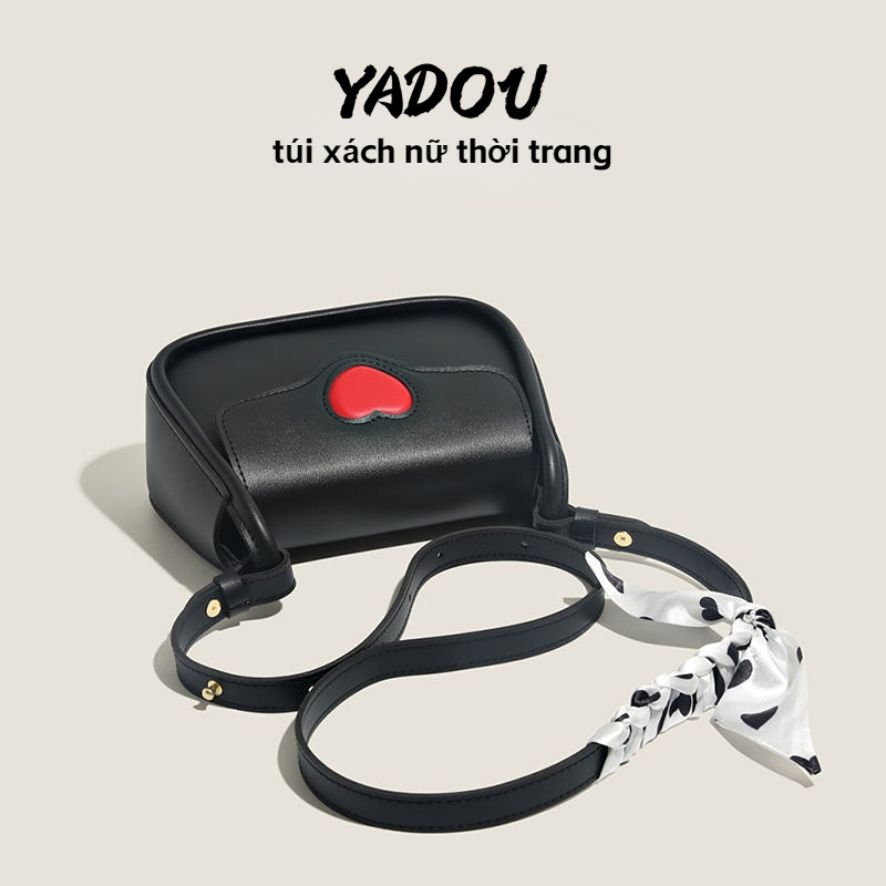 Yadou Túi Da pu Đeo Vai / Đeo Cánh Tay Họa Tiết Trái Tim Đơn Giản Thời Trang Cho Nữ