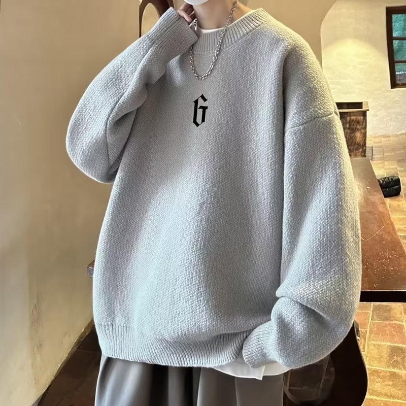 Áo sweater Dệt Kim Cổ Cao Dày Dặn Phong Cách Hàn Quốc Thời Trang Mùa Đông Cho Nam