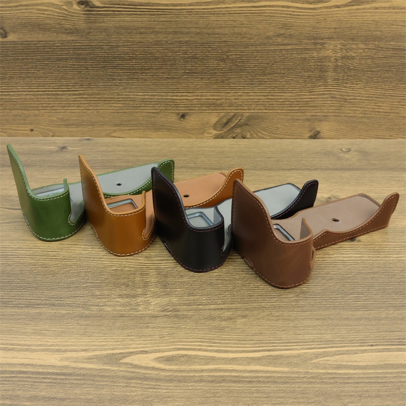 Thích hợp cho máy ảnh Sony a6700 bao da trước a6700 đế bảo vệ nửa bộ vỏ a6700