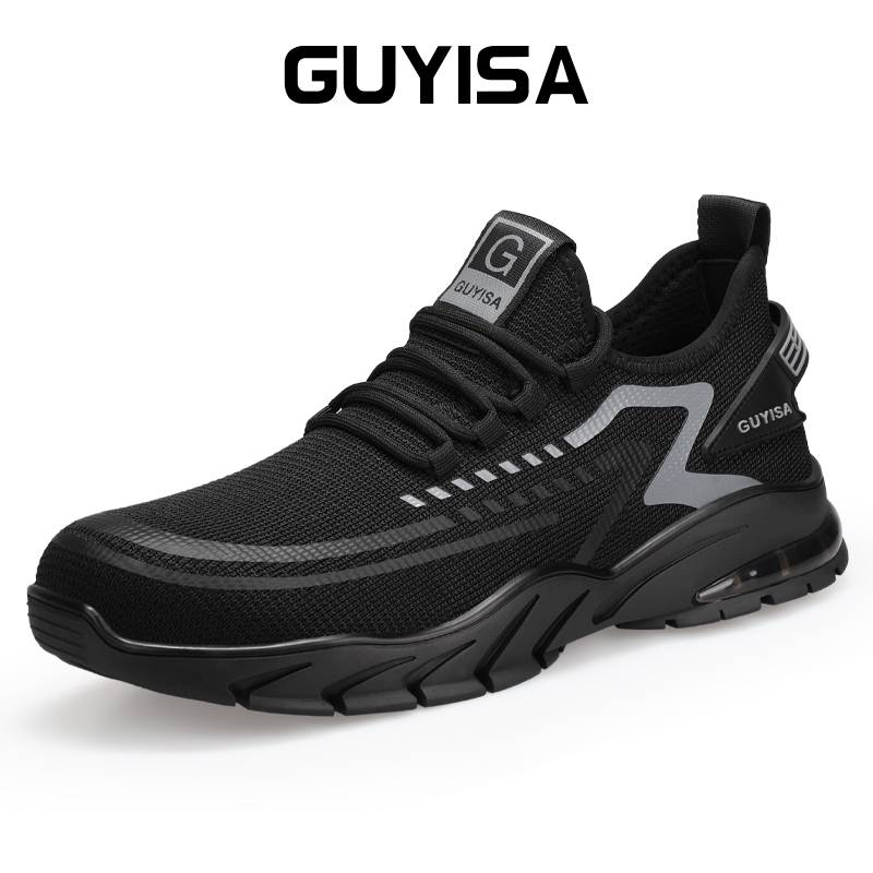 Guyisa Giày Bảo Hộ Lao Động Mũi Thép Cổ Thấp Chống Đâm Thủng cn39-46 1101bk