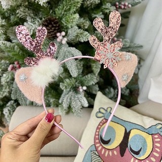 Băng đô cài tóc hình sừng hươu giáng sinh