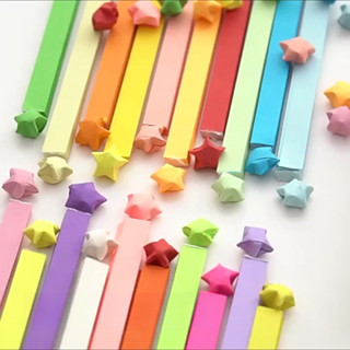  Set 90 Tờ Giấy Xếp origami Hai Mặt Màu Trơn Họa Tiết Ngôi Sao May Mắn Trang Trí Nghệ Thuật Cho Bé 