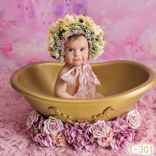 Đạo cụ chụp ảnh trẻ sơ sinh Mũ hoa Băng đô cho bé Đạo cụ chụp ảnh Băng đô trang phục Vòng hoa Mũ trùm đầu cho trẻ sơ sinh bé trai bé gái