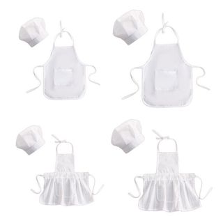 Set 2 Tạp Dề Đầu Bếp Dễ Thương Cho Bé