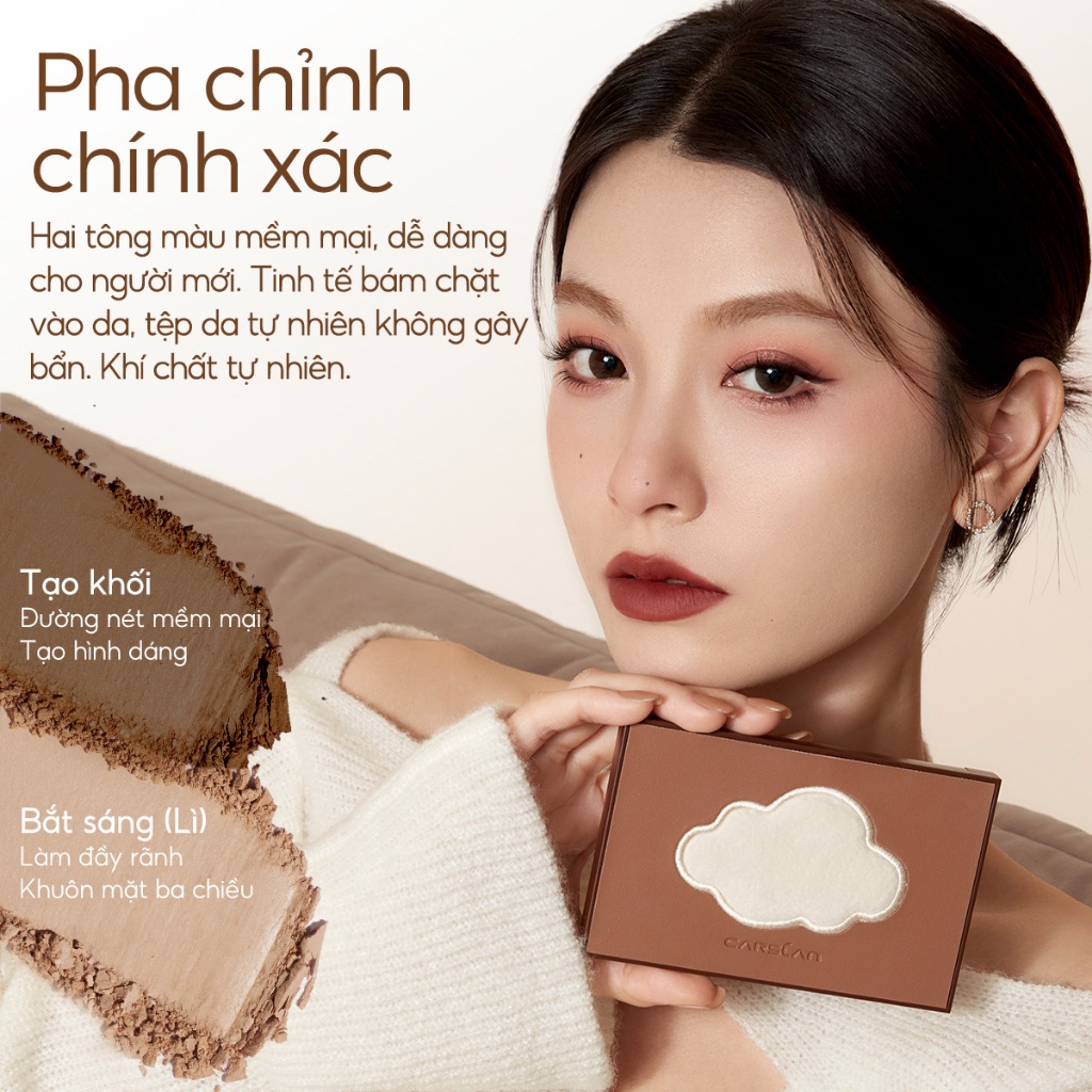 Bảng Phấn Mắt Carslan 10 Màu Trang Điểm Đa Chức Năng Phấn Má Hồng Phấn Bắt Sáng Tạo Khối Người mới bắt đầu phải mua 12g