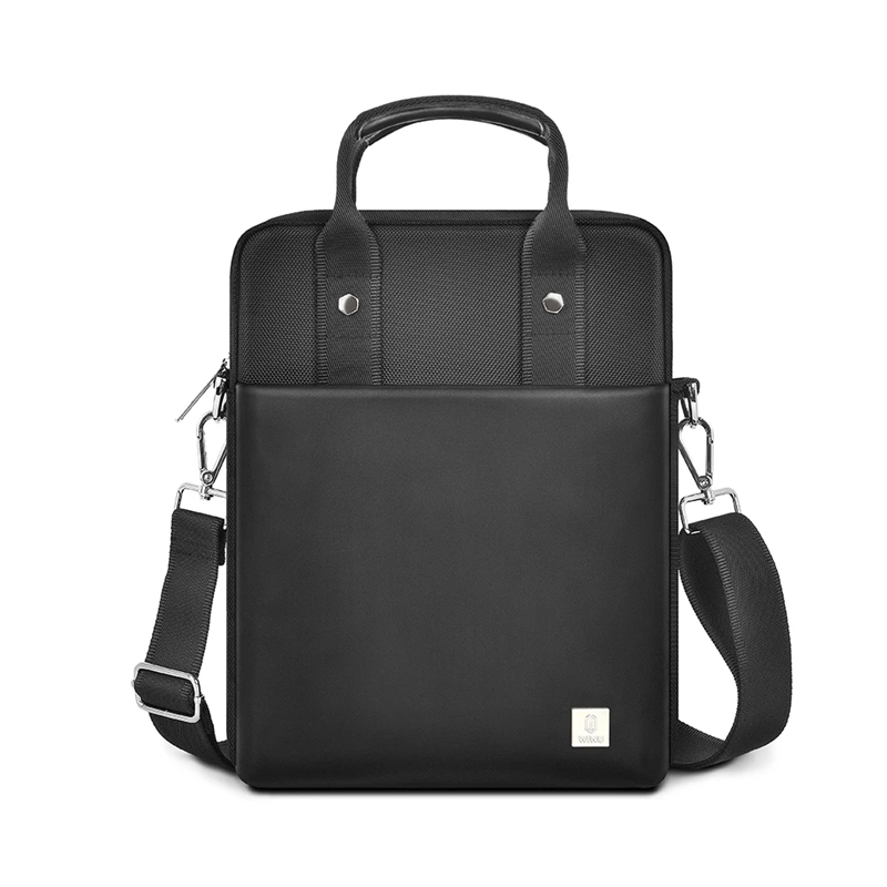 Túi lớp dọc WiWU Hali cho MacBook Air Pro 13 14 inch Da Polyester chống thấm nước Da PU Business Briefcase Máy tính bảng Máy tính xách tay Túi đựng cho iPad Pro 11 Air 4 5 Hộp đựng túi nhiều túi