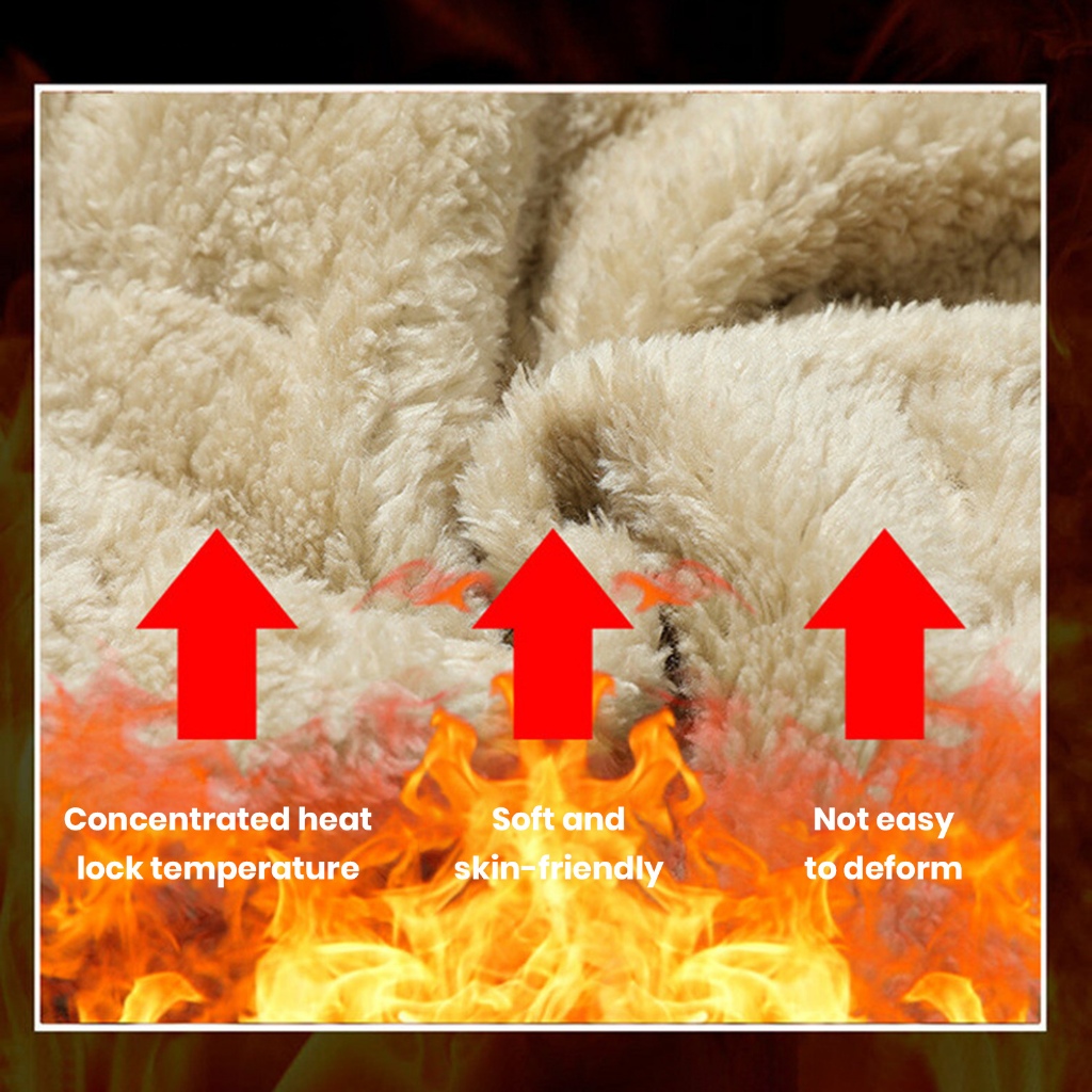 Quần jogger Màu Trơn Lót Lông Cừu Giữ Ấm Mùa Đông Cho Nam