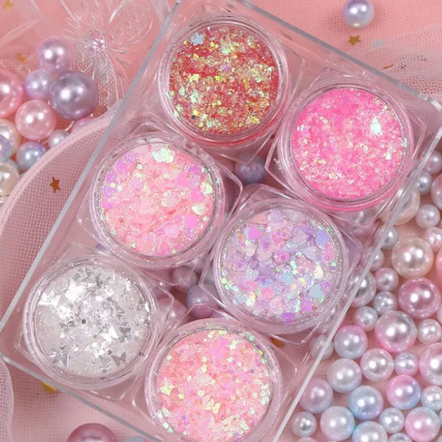 Gel Sequin Hình Ngôi Sao Lấp Lánh Trang Điểm Mắt Ngày Thiếu Nhi