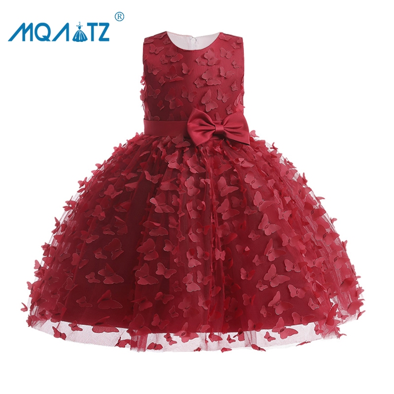 MQATZ Đầm Dạ Hội Trang Trọng Hình Bướm Cho Bé Gái 3-10Y AL020