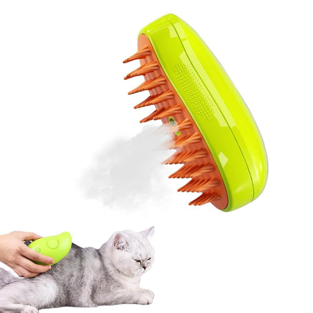 Bàn Chải Hơi Nước 3 Trong 1 Làm Sạch Lông Mèo Phù Hợp Cho Thú Cưng