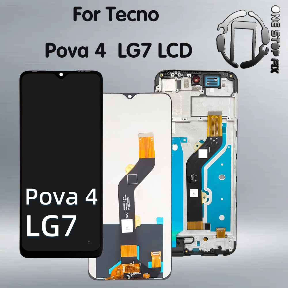 Dành cho Tecno Pova 4 LG7n LG7 Màn hình LCD Bộ số hóa màn hình cảm ứng