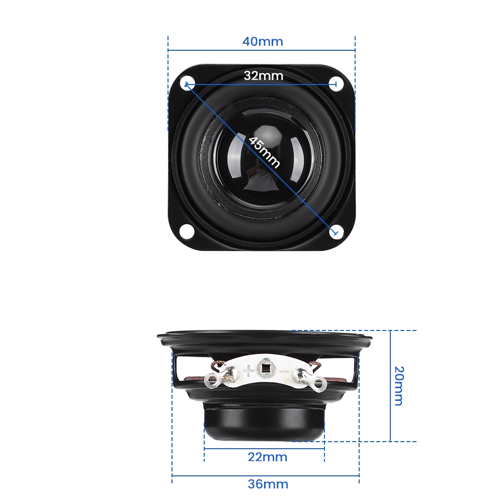 Set 2 loa bluetooth AIYIMA 1.5 inch 4 ohm 5w 40mm DIY