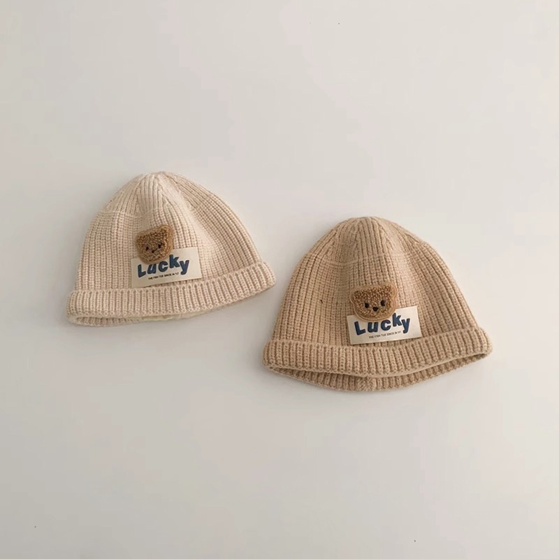 Mũ Len Thu Đông Siêu Dễ Thương Dày Dặn Giữ Ấm Cho Bé Trai Và Gái