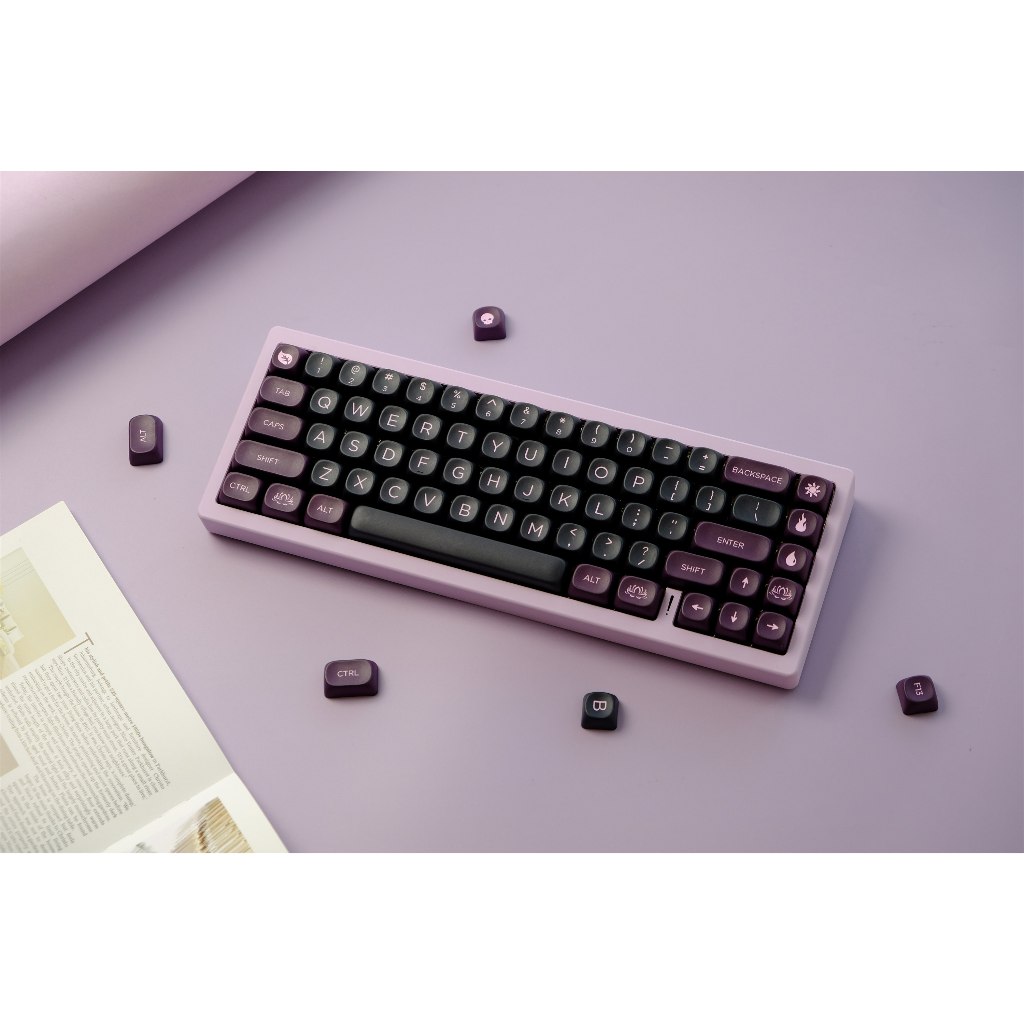Keycaps sen đen GMK, 126 phím keycaps MOA Profile DYE-SUB Keycaps GMK cá nhân hóa cho bàn phím cơ