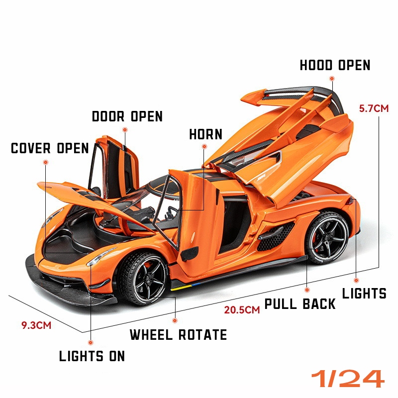 Mô Hình Xe Hơi koenigsegg jesko Bằng Hợp Kim Tỉ Lệ 1: 24