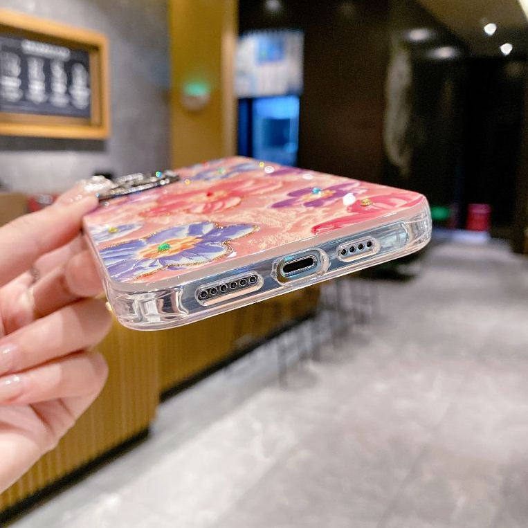 Ốp Điện Thoại Mềm Họa Tiết Hoa Phong Cách Hàn Quốc Cho iphone15promax 15 14promax 14pro soft 13promax 11 11promax 12 12promax
