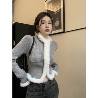 Áo Khoác Len cardigan Dáng Ngắn Thời Trang Thu Đông Cao Cấp Cho Nữ