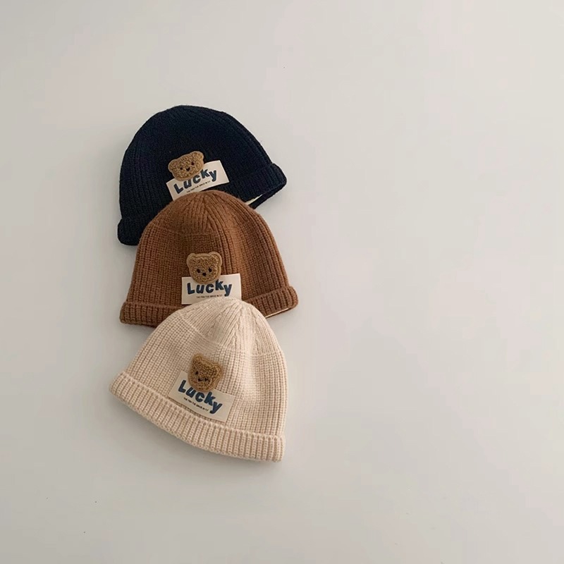 Mũ Len Thu Đông Siêu Dễ Thương Dày Dặn Giữ Ấm Cho Bé Trai Và Gái