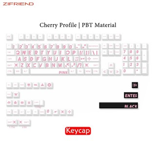 Zifriend hồng chữ lớn chủ đề keycap 133 phím cherry pbt bàn phím cơ keycap