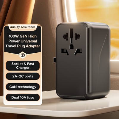 Cốc Sạc Chia 2 Cổng usb 100w 65w 20w 15w gan us / au / uk / eu Tiện Lợi Du Lịch