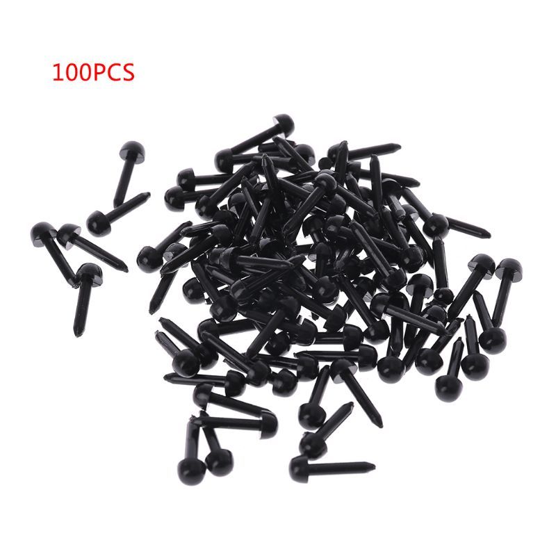 Set 100 Con Mắt Nhựa 3mm / 4mm / 5mm / 6mm Cho Búp Bê