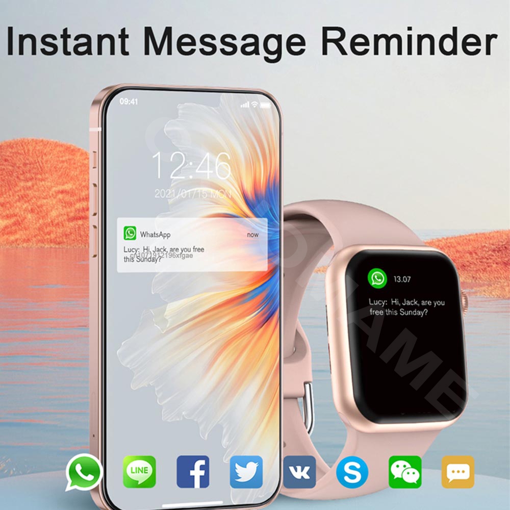 Đồng Hồ Thông Minh Chống Thấm Nước Màn Hình Cảm Ứng bluetooth Cho i8 pro max series 8