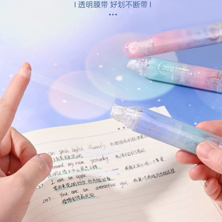 Băng Keo Hai Mặt Họa Tiết Mèo Dễ Thương 2 Trong 1 Phong Cách Hàn Quốc Cho Học Sinh