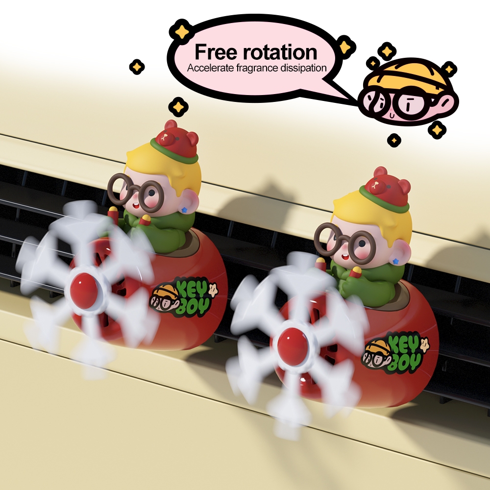 Nước Hoa Xoay Gắn Khe Điều Hòa Xe Hơi Làm Mát Không Khí Kiểu Hoàng Tử Năm Mới