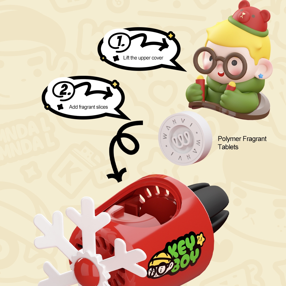 Nước Hoa Xoay Gắn Khe Điều Hòa Xe Hơi Làm Mát Không Khí Kiểu Hoàng Tử Năm Mới