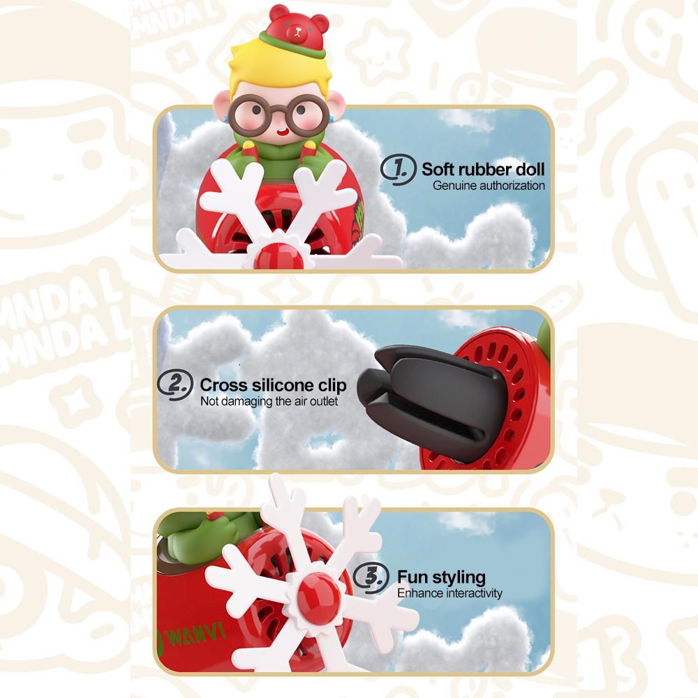 Nước Hoa Xoay Gắn Khe Điều Hòa Xe Hơi Làm Mát Không Khí Kiểu Hoàng Tử Năm Mới