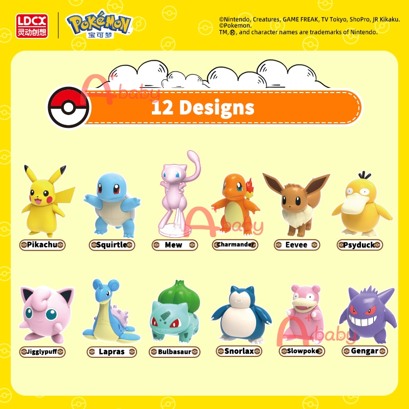 Pokemon DIY Assembly Series Toy Figure Đồ Chơi Lắp Ráp Mô Hình