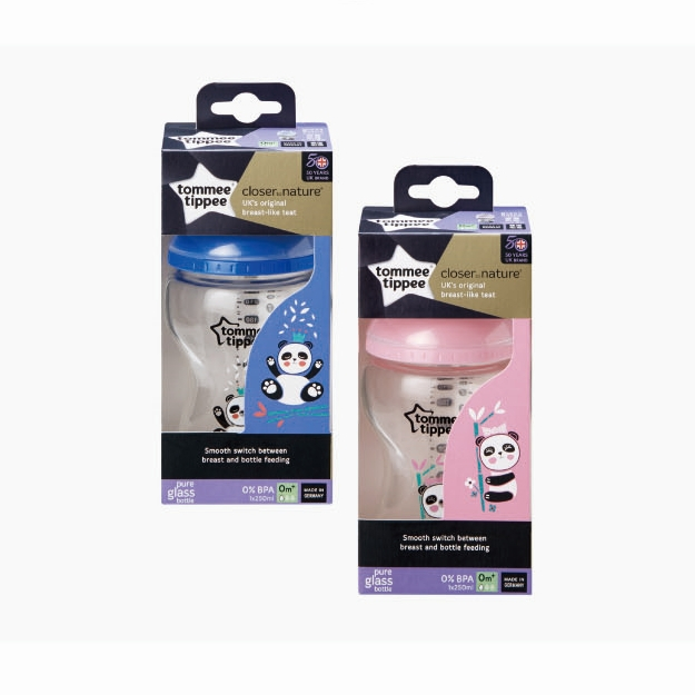 TOMMEE TIPPEE Tommee Bình Sữa Thủy Tinh Cổ Rộng Tiện Dụng Cho Bé