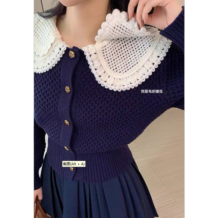 Áo sweater Cổ Búp Bê Tay Dài Phong Cách Thời Trang Thu Đông 2023 Mới