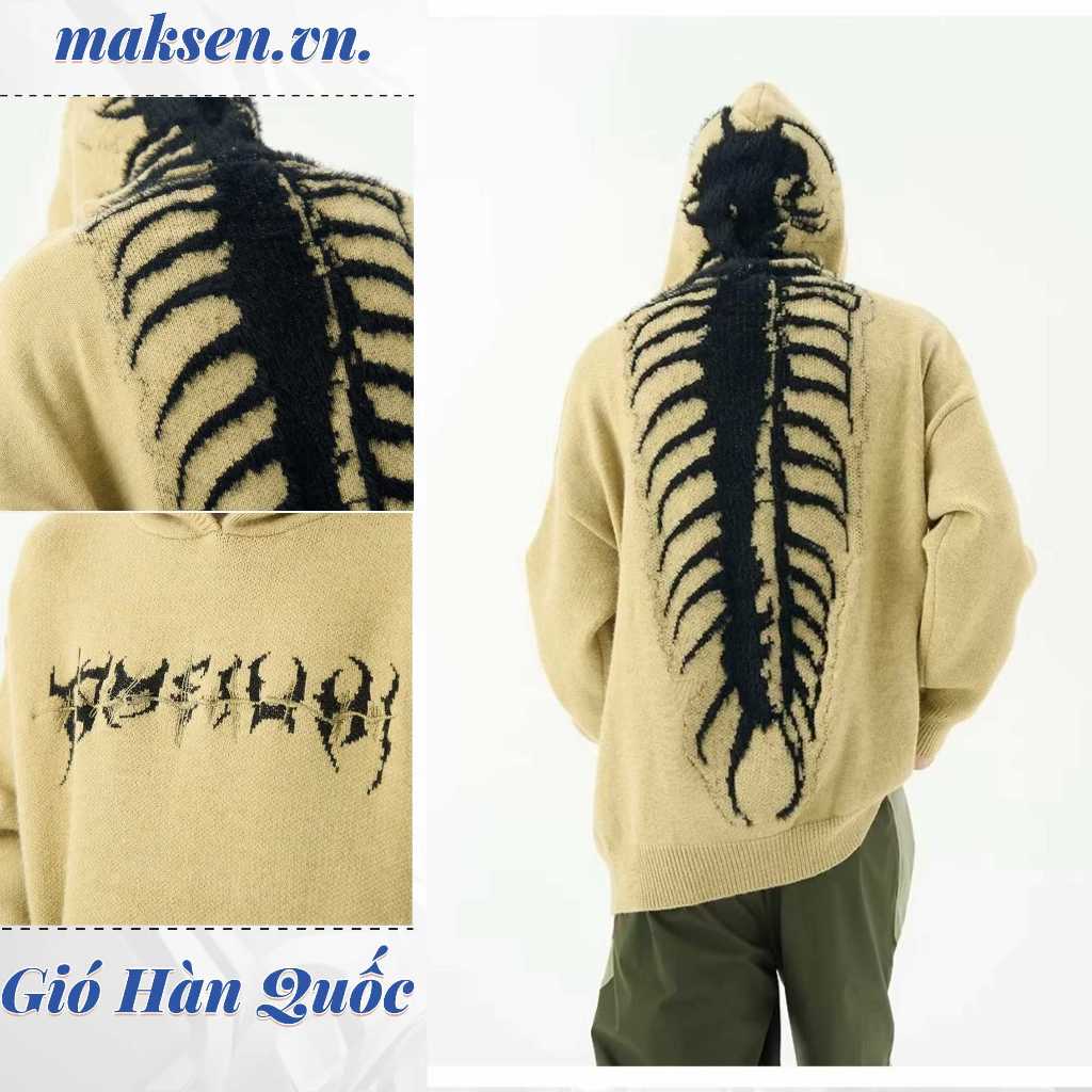 Áo Hoodie Dệt Kim Thêu Họa Tiết Thời Trang Đường Phố Mỹ Dành Cho Nam Nữ