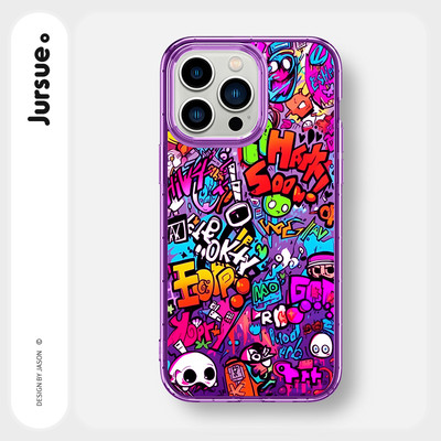 Ốp lưng JURSUE mềm chống bẩn dễ thương đẹp ngầu ngộ nghĩnh Cho iPhone 16 15 14 13 12 11 Pro Max SE 2020 X XR XS ip 8 7 Plus XYY4329