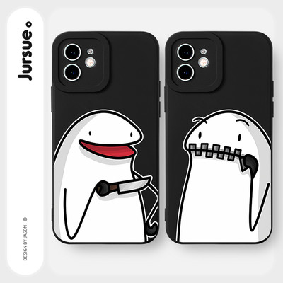 Ốp lưng JURSUE chống bẩn mềm ngộ nghĩnh cặp đôi dễ thương đẹp Cho iPhone 17 16 15 14 13 12 11 Pro Max SE 2020 X XR XS ip 8 7 Plus XYAB240