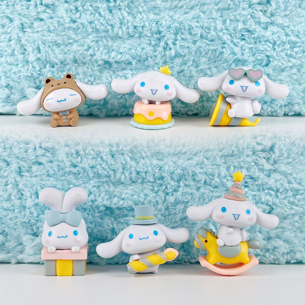 Set 6 Mô Hình Mô Phỏng Nhân Vật Hoạt Hình sanrio Nhật Bản 4-7cm