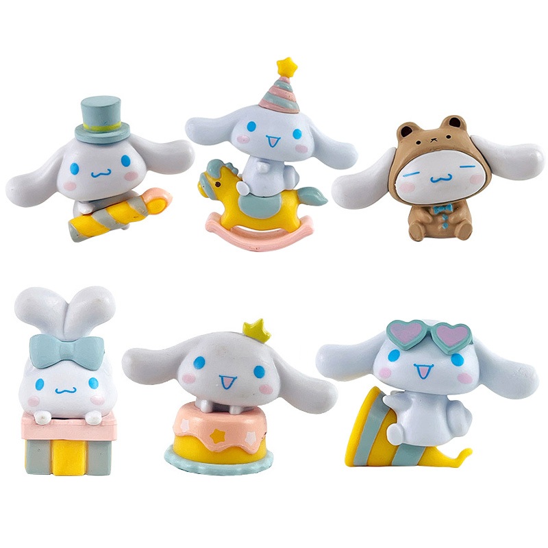 Set 6 Mô Hình Mô Phỏng Nhân Vật Hoạt Hình sanrio Nhật Bản 4-7cm