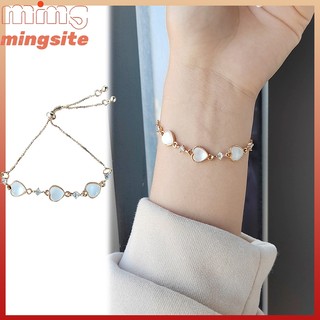 Mắt Mèo Đơn Giản Vòng Tay Tình Yêu Phiên Bản Hàn Quốc Cá Tính Có Thể Điều Chỉnh Kéo Loại Vòng Tay Gió Lạnh Trang Trí Phù Hợp Với Người Phụ Nữ MINGSITE
