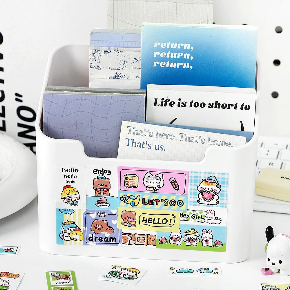 Mr. Paper 40 vé/túi Dán keo dán Phim hoạt hình dễ thương Động vật Sáng tạo tài khoản Nguyên liệu ghép đôi goolka DIY điện thoại di động Tấm thiệp điện tử Cái cốc Niêm phong trang trí